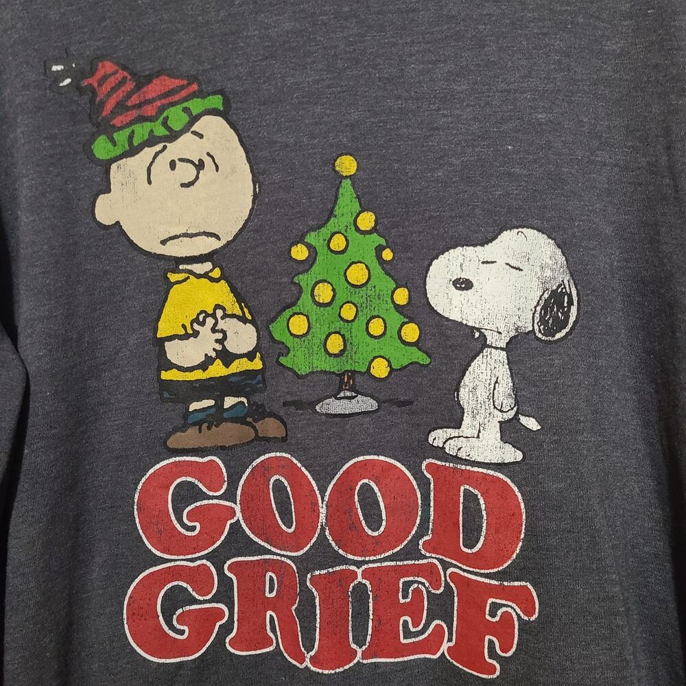 Peanuts Christmas Sweater Sweatshirt Unisex 2X Red Snoopy